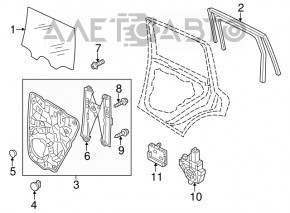 Computer door rear left Porsche Macan 15-