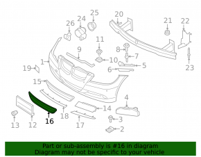 BMW 3 E90 E92 07-08 front bumper lower grille for radar