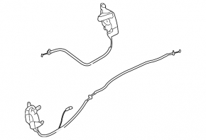 Trunk lock lower right BMW X5 F15 14-18 with cable