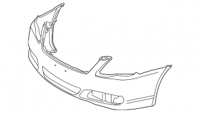 Bare front bumper for Toyota Avalon 2010