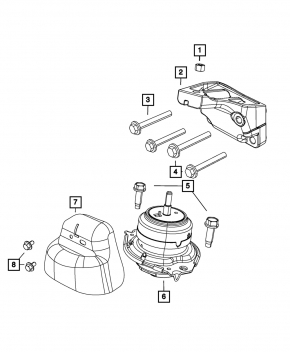 Engine mount bracket left Dodge Durango 11- 3.6