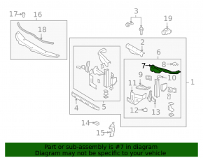 Right eyelash for Lexus LX570 TV (pre-restored) 08-15