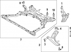 Lower front left control arm Hyundai Kona 23-25 Electric