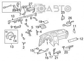 Lexus IS200 IS300 99-05 underdash reinforcement pipe