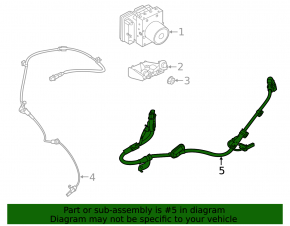 Rear left ABS sensor Hyundai Palisade 20-25