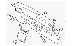 Lower tailgate trim for VW Tiguan 18-24 electric doors, black, scratches