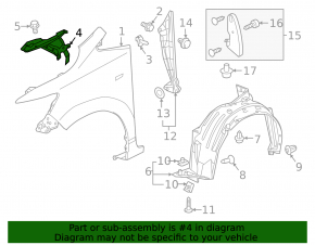 Honda Fit 15-20 front right fender bracket