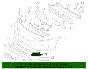 Front bumper fog light plug left Nissan Altima 19-
