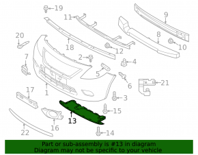 Front bumper guard Nissan Versa 15-19 usa rest