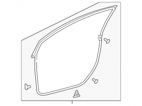 Front right door seal for Toyota Prius 50 16-21