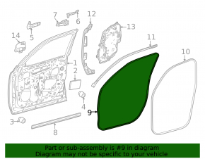 Lexus LX 22-26 front left door seal