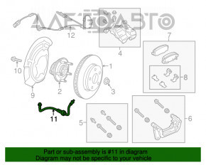 Rear right brake hose Jeep Cherokee KL 14-18 AWD