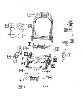 Jeep Compass 22-25 Driver's Seat Lumbar Support Cushion