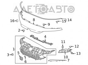 Upper radiator grille trim Honda Civic XI FE/FL 22- 5d