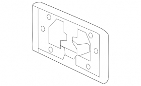 Front license plate area for a 2016-2017 Honda Accord, hybrid, with a dented guide.