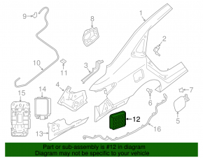 Right ventilation shield Nissan Sentra 13-19
