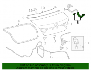Right trunk lid hinge trim for Toyota Camry v55 15-17 USA