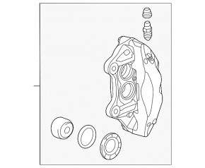 Cadillac ATS 13-19 Front Right Caliper Assembly, 4 Pistons