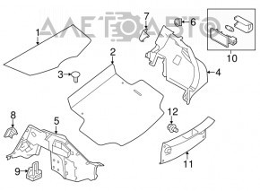 Nissan Leaf 18 Trunk Floor - Black