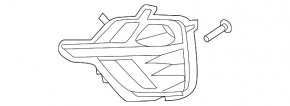 Front bumper grille left Kia Niro 20-22 HEV, PHEV under DRL without fog lights