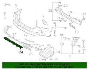Kia K5 2021-2024 GT rear bumper lip trim, GT-line silver