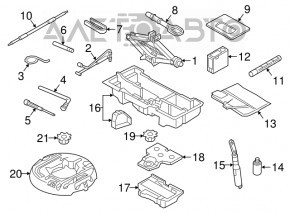 Audi A5 F5 18-25 spare wheel mount without nut