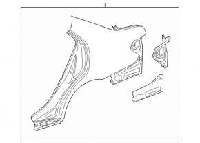 Mercedes W212 10-16 rear left fender deflection