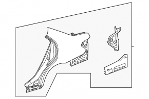 Mercedes W212 10-16 rear left fender deflection