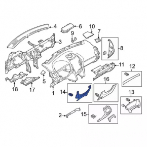 Ford Explorer 16-19 Driver's Footwell Front Panel Scratches