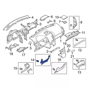 Ford Explorer 16-19 Driver's Footwell Front Panel Scratches