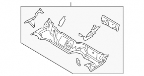 Metal wiper pan for Mazda3 2003-2009