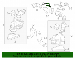 Intake air duct bracket Jaguar F-Pace X761 17- AJ126, AJ133