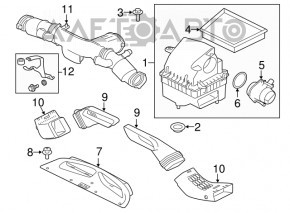 Intake air duct bracket Jaguar F-Pace X761 17- AJ126, AJ133