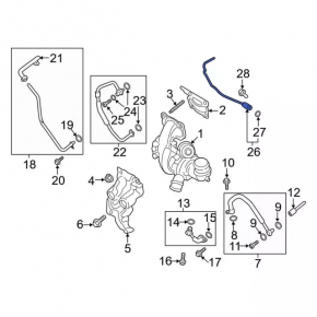 Ford Escape mk3 17-19 2.0T Turbocharger Return Line