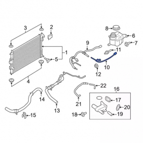 Ford Escape mk3 17-19 2.0T Turbocharger Return Line