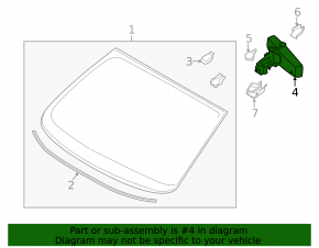 Interior mirror Ford Fusion mk5 17-20 for rain sensor, auto-dimming, with camera lane assist