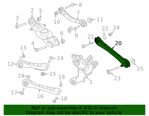 Lower transverse control arm rear right Ford Mustang Mach-E 21-23 rear