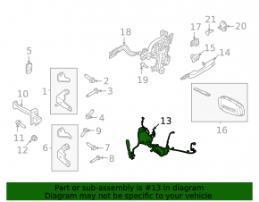 Ford Bronco Sport 2021-2026 front left door wiring for keyless entry