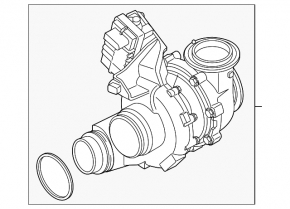 Turbocharger assembly with manifold BMW 7 F01 11-15 535d, 535dxi, 3.0L with turbo diesel, X5, 3.0L diesel, 740ldxi