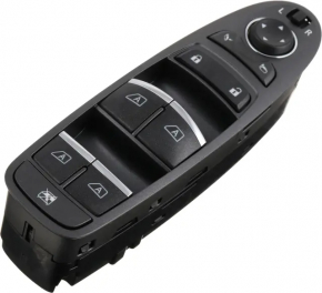 Front left window lift control for Infiniti JX35 QX60 13-20 graphite with chrome, 4 automatic