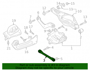 Lower rear left control arm Volvo XC40 19-26