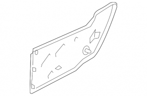Center console trim, front left side, Volvo XC90 25-26, type 2, T8, black