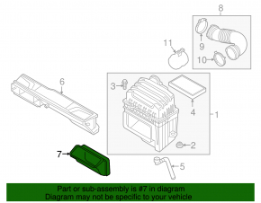 Air duct for filter VW Atlas 18- 2.0T, 3.6