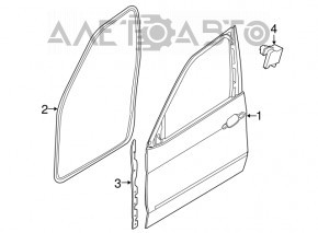 Bare front right door BMW X5 F15 14-18 black 475