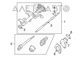 Toyota Highlander 01-07 steering shaft