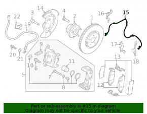 Front left ABS sensor for Nissan Ariya 23-25 without autopilot