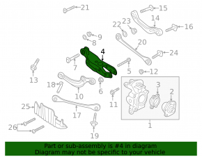 Lower control arm for rear left spring, Audi E-Tron 19-23