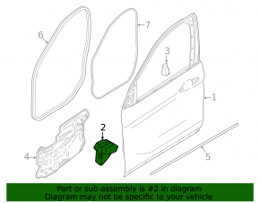 Door absorber front left BMW X1 F48 16-19 large