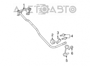 Rear stabilizer bar left Chrysler 200 4d 11-14