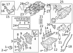 Intake manifold lower part Chrysler Pacifica 17- 3.6